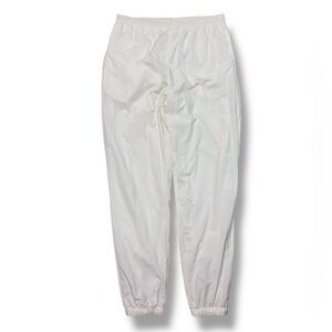BOAST White Nylon Ankle Zip Joggers VINTAGE